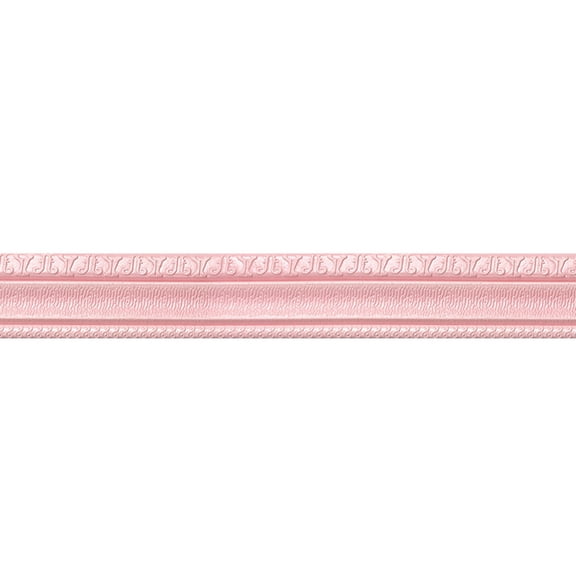 Wallpaper Borders,90" x 3.1" Peel Stick Wallpaper Border,Foam Molding Trim Self Adhesive, Wallpaper Border Flexible, 3D Wall Edging Lines Foam Baseboard, Wall Base Trim for Home DIY(Pink)
