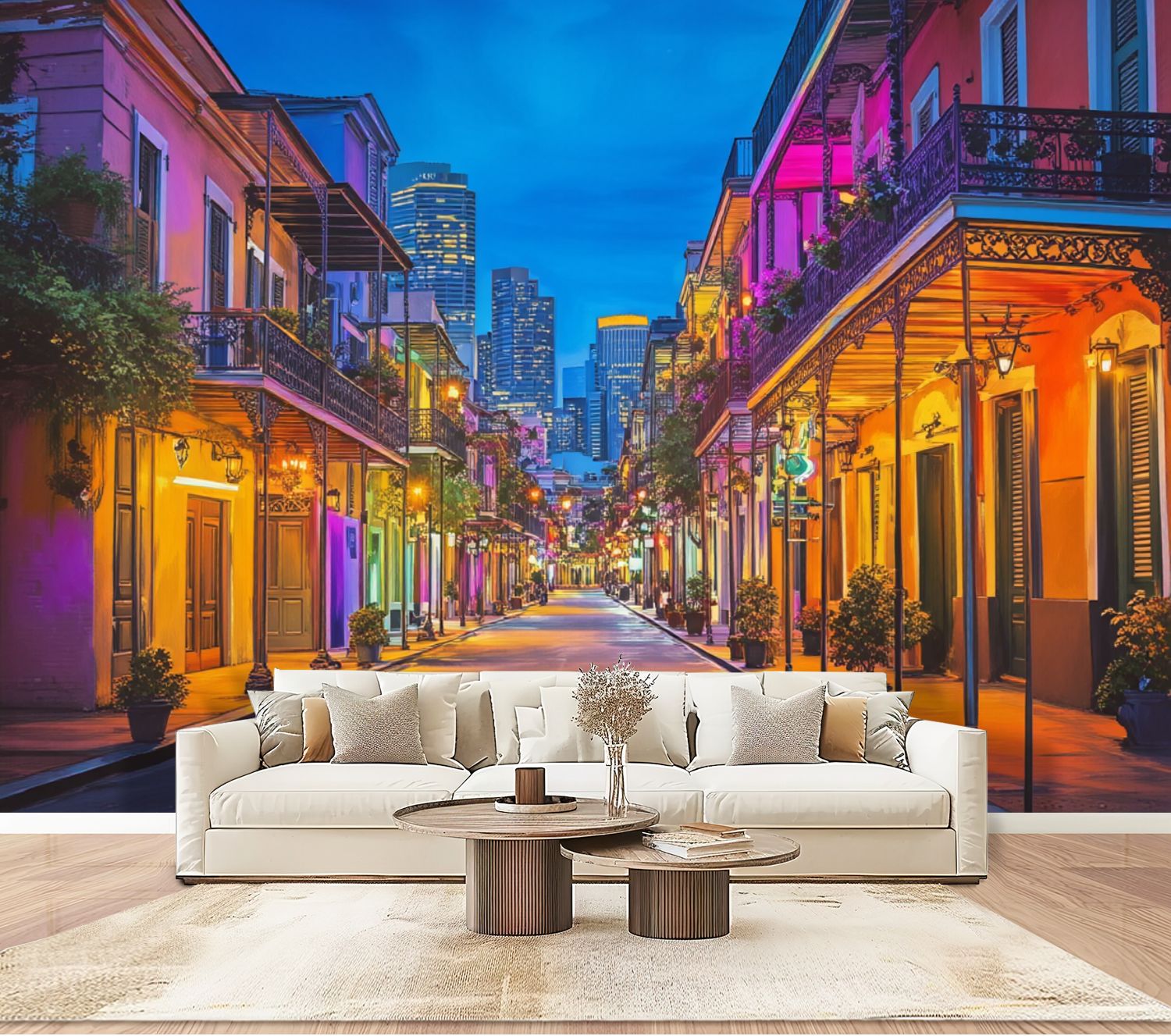 Wallpaper Bourbon Street New Orleans Peel and Stick Wall Murals 100"H x ...