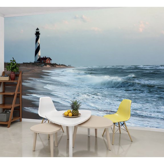Wallpaper Cape Hatteras Lighthouse Peel and Stick Wall Murals 69"H x 96"W Removable PVC Wall Paper Self-Adhesive Wall Paintings Art Decor for Bedroom Living Room