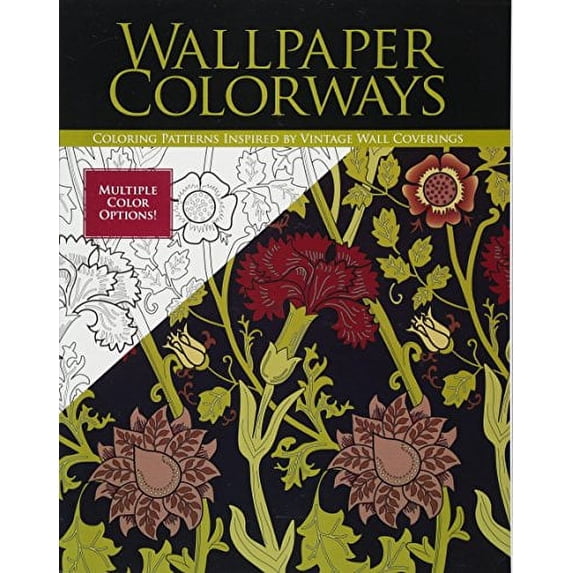Pre-Owned Wallpaper Colorways: Coloring Patterns Inspired by Vintage Wall Coverings Paperback