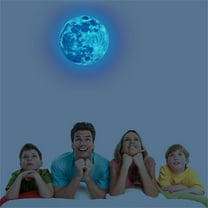Wallpaper Peel And Stick Wall Decor Bifavgk 3D Large Moon Removable Glow In The Dark Sticker Planet Decal Solar System Decoration For Room Wall Or Ceiling Wall Art 1X Sticker Sale