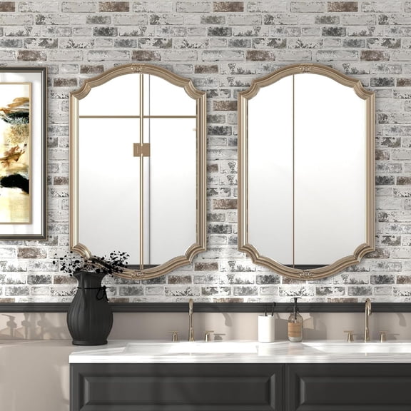 Wallpaper Peel and Stick Wallpaper 17.3"x393" Grey and White 3D Brick Wallpapers Self Adhesive Vintage Wall Paper Removable Textured Contact Paper for Fireplace Kitchen Home Decoration Vinyl