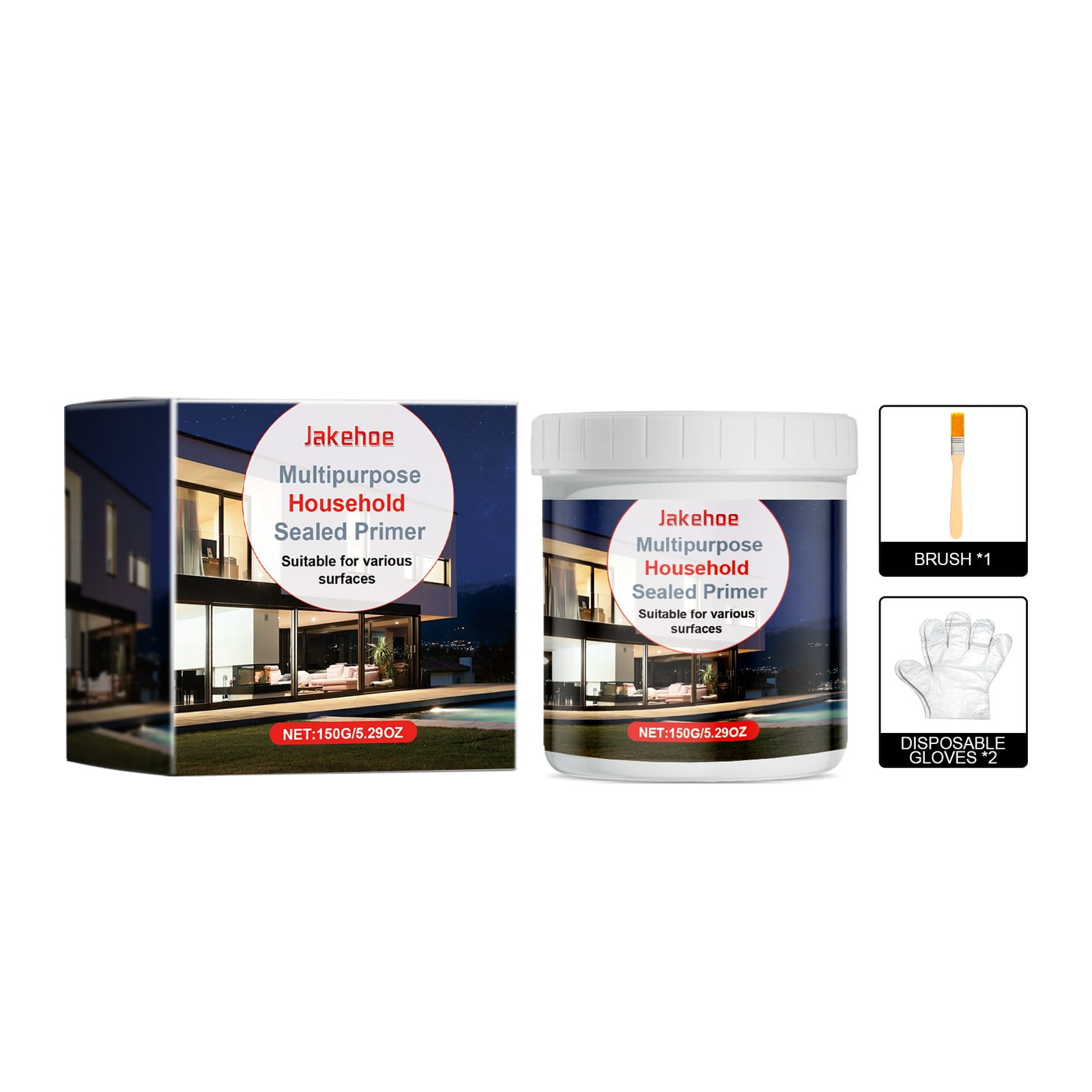 Wallpaper Primer and Sealer, Furniture Paint Surface Prep Clear Primer Base Coat - Adhesive Furniture & Decor Primer for Laminate, Glass, Metal, Oil-Based Paint or Stain