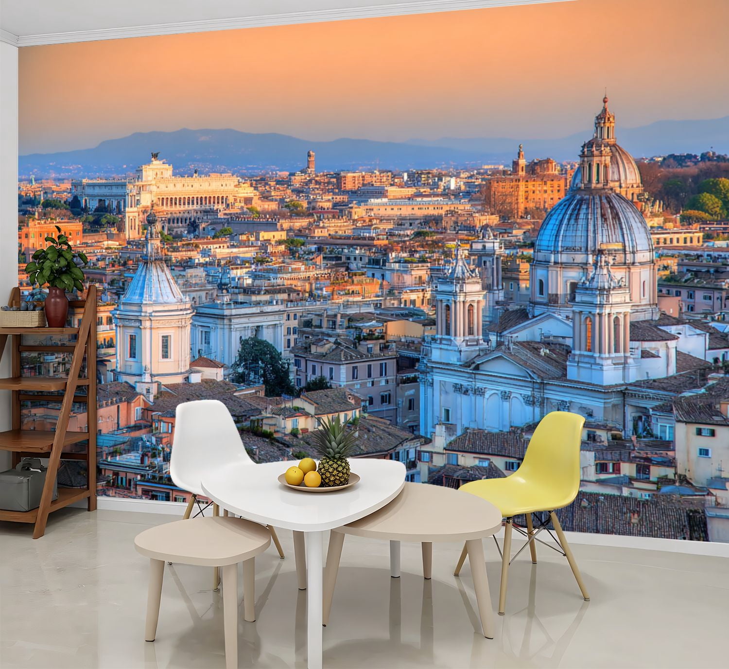 Wallpaper Rome Skyline Italy Peel and Stick Wall Murals 69"H x 96"W Removable PVC Wall Paper Self-Adhesive Wall Paintings Art Decor for Bedroom Living Room