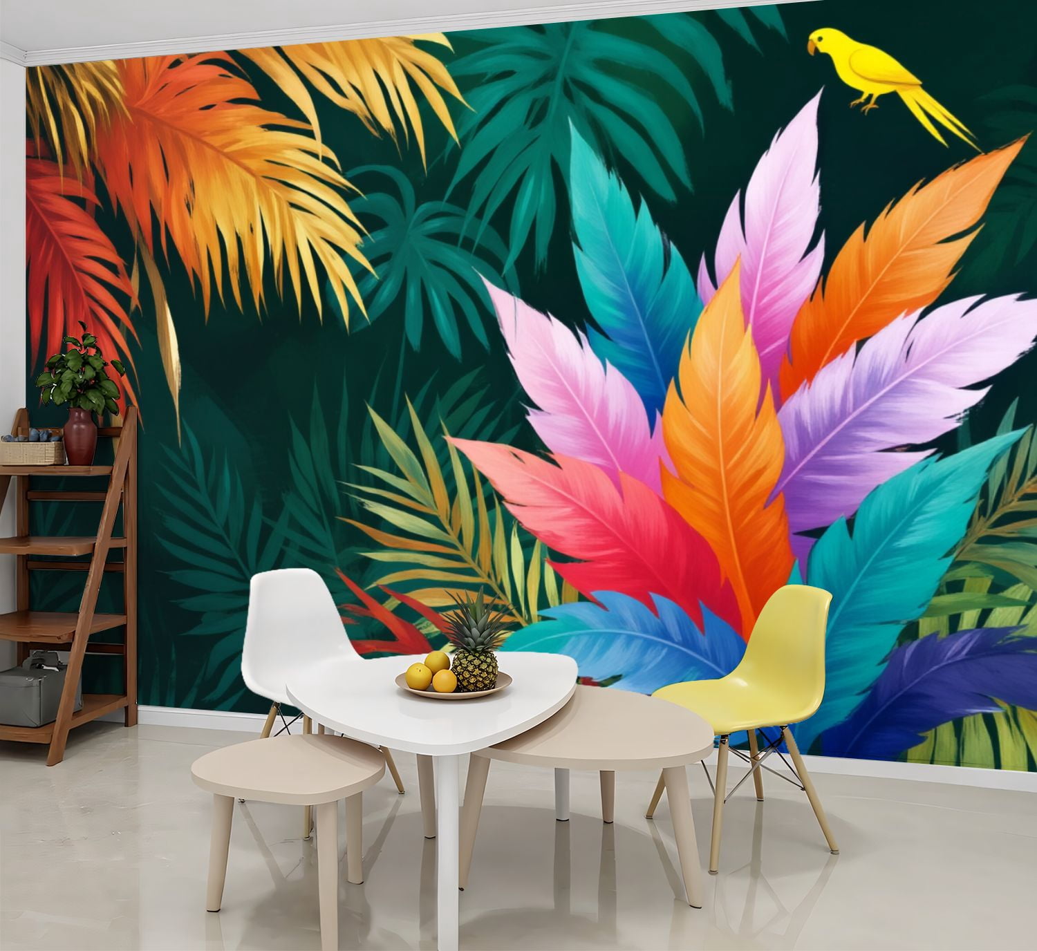 Tropical Banana Leaves Wall Mural | Tropical Leaf Wallpaper