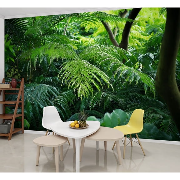 Wallpaper Tropical Rainforest Peel and Stick Wall Murals 69"H x 96"W Removable PVC Wall Paper Self-Adhesive Wall Paintings Art Decor for Bedroom Living Room