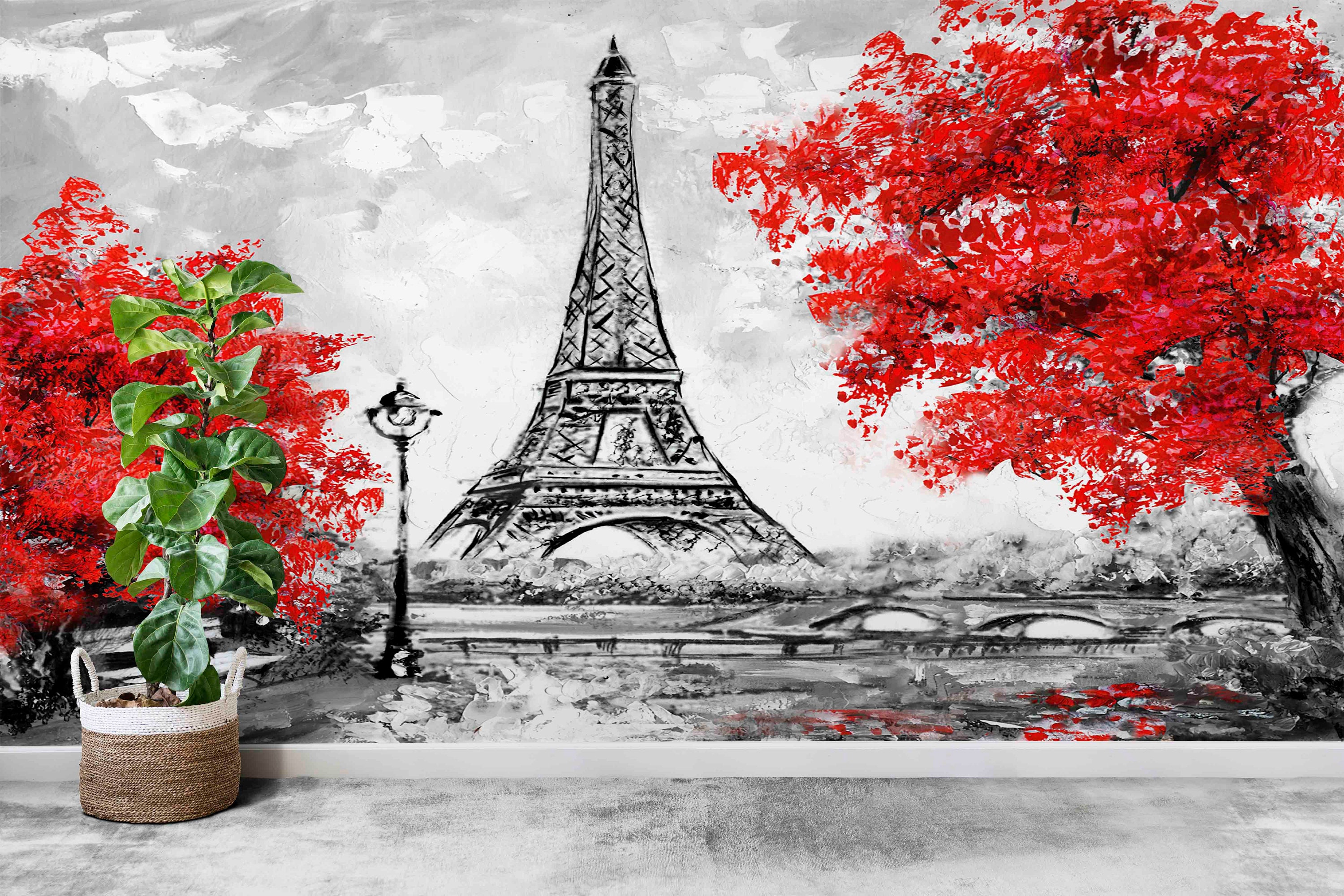 Wallpaper Wall Art, Cityscape Wallpaper, Modern Wallpaper, Bright ...