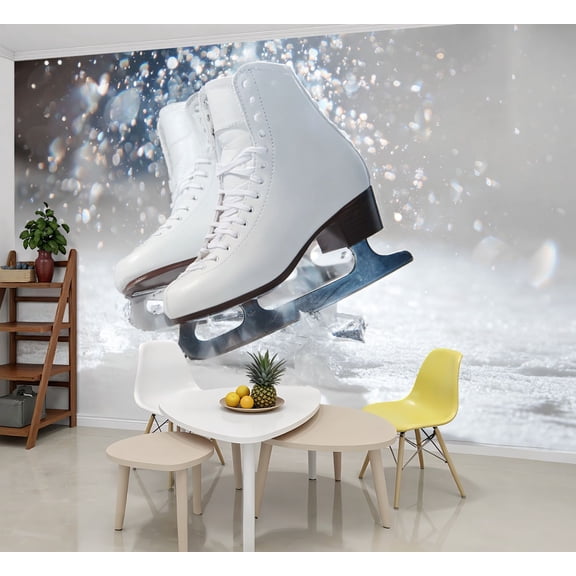 Wallpaper figure skates ice skatings pictures Peel and Stick Wall Murals 69"H x 96"W Removable PVC Wall Paper Self-Adhesive Wall Paintings Art Decor for Bedroom Living Room