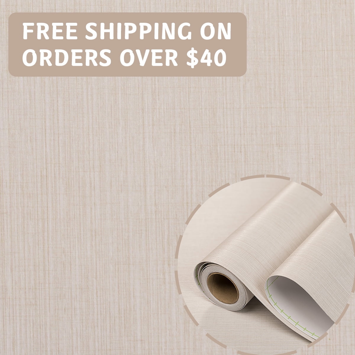 Wallpaper self-adhesive for wall PVC Linen-Look Fabric Wallpaper Peel-and-Stick Vinyl Roll, Waterproof & Washable, Removable & Easy to Install for Accent Walls in Living Room & Bedroom 23.62in*118.11