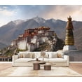 thumbnail image 1 of Wallpaper tibet sunset ancient chinese architectures Peel and Stick Wall Murals 100"H x 144"W Removable PVC Wall Paper Self-Adhesive Wall Paintings Art Decor for Bedroom Living Room, 1 of 7