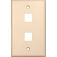 thumbnail image 1 of Wallplate For Keystone Jacks And Modular Inserts Two Ports Lt. Almond, 1 of 1