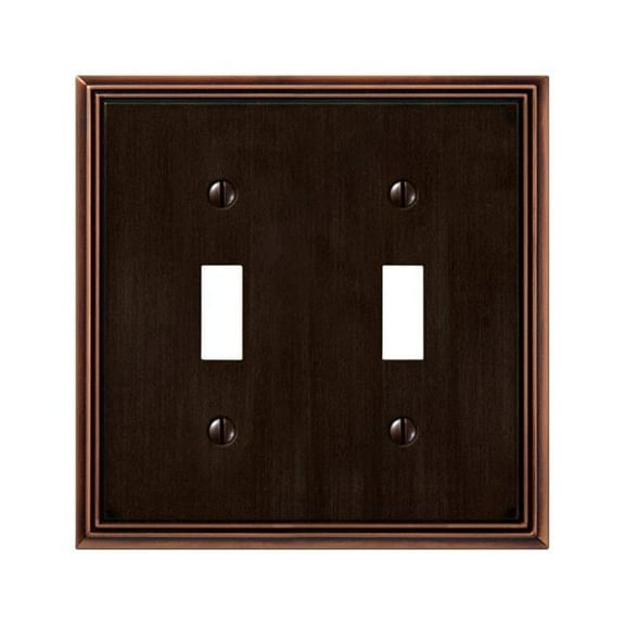 Wallplate Metro 2 Toggle Aged Bronze