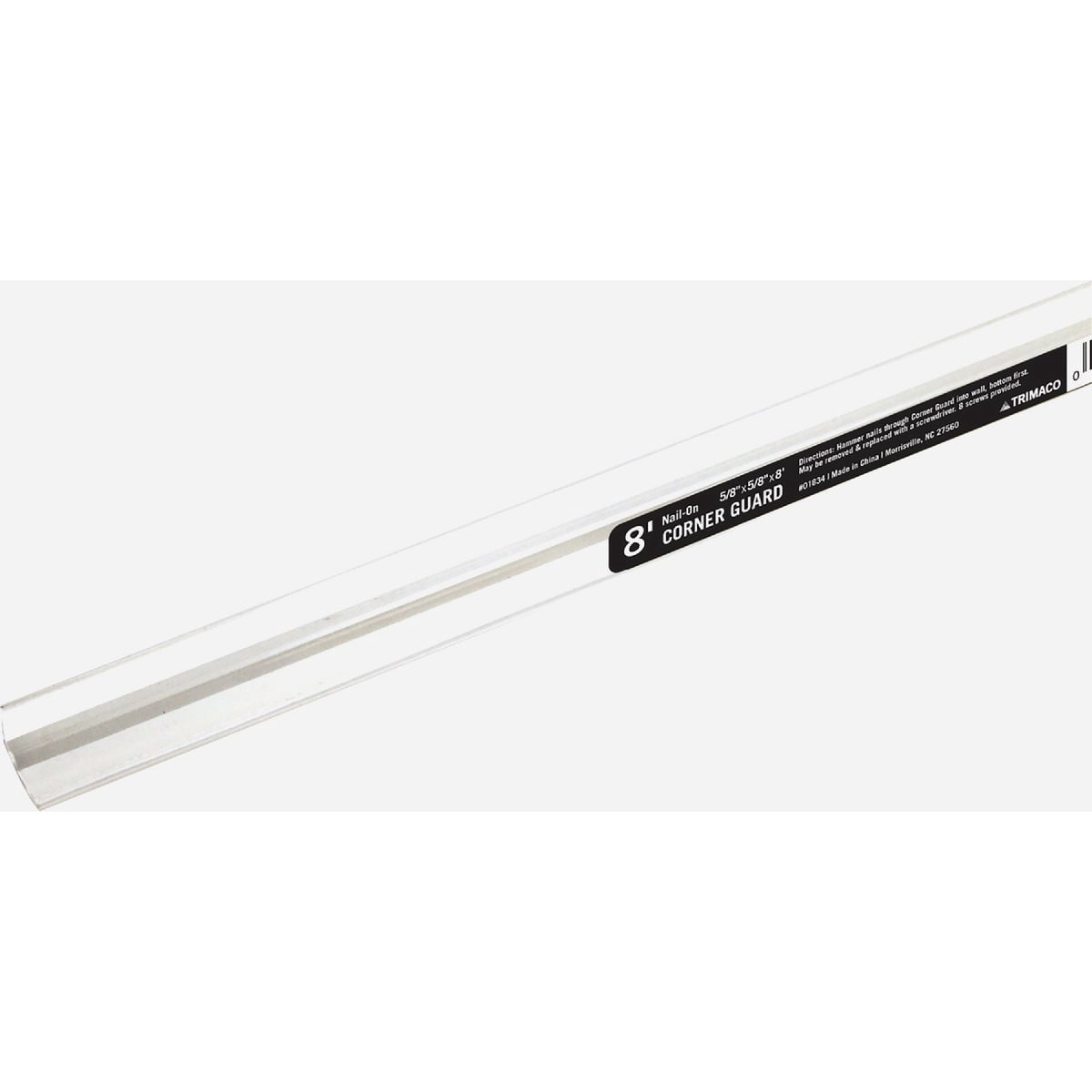 Wallprotex 3/4 In. x 8 Ft. Clear Nail On Corner Guard 834 Pack of 16