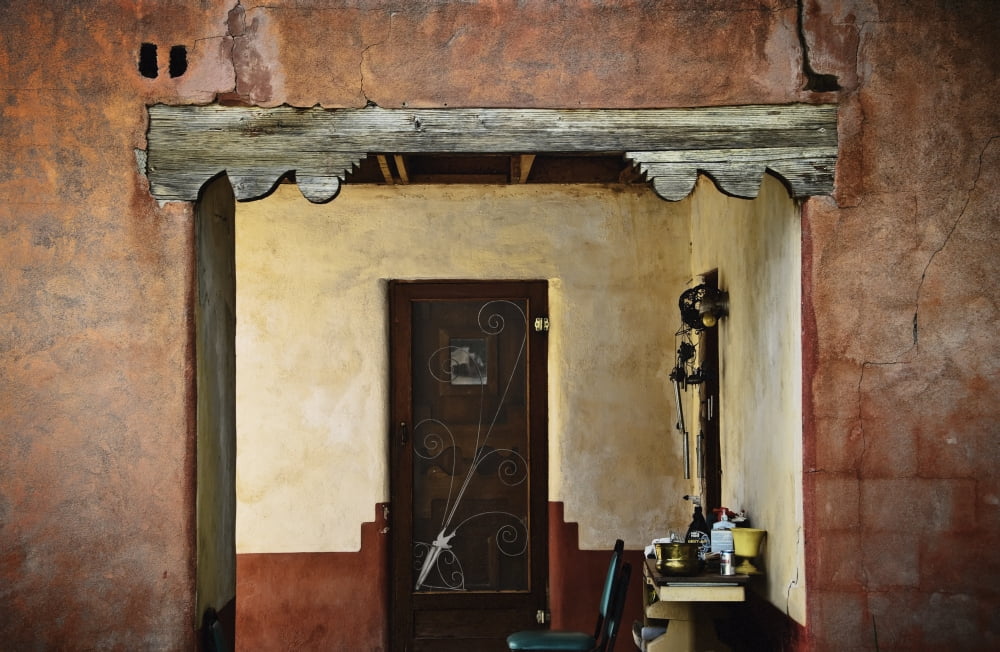 Walls And Courtyards New Mexico Details Of Old Doorway And Courtyard Canvas Art - Ray Laskowitz Design Pics (19 x 12)