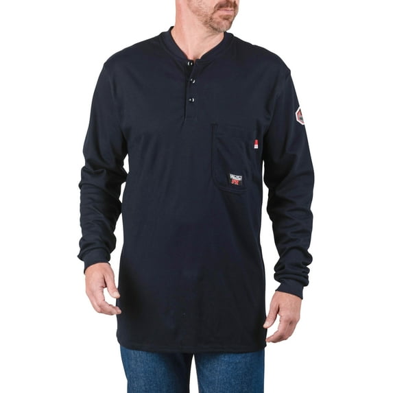 Walls Industries Men's Knit Long Sleeve Henley Shirt