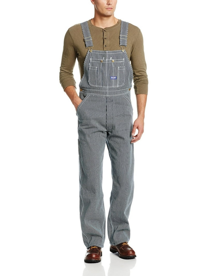 Walls Men's Big Smith Hickory Stripe Bib Overall Hickory