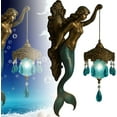 thumbnail image 1 of Walls Mermaid Wall Lamp, 8 Inch Vintage Ocean-Themed Mermaid Lamp, Base Design Night Light with Arm, Graceful Dream Fixture Antique Bronze Bedroom Beside Lights,Bedroom Restaurant Decor, 1 of 8