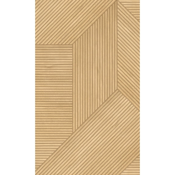 Walls Republic Camel Geometric Wood Panel Wallpaper R8192