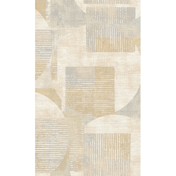 Walls Republic Natural Geometric Cirles and Stripes Wallpaper R8184