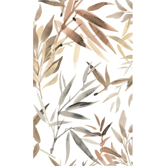 Walls Republic Terracota Bamboo Leaves Tropical Wallpaper R8196