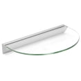 thumbnail image 1 of Wallscapes Essentials Half Round Clear Glass Floating Shelf Kit 12" Wide x 8" Deep, 1 of 5