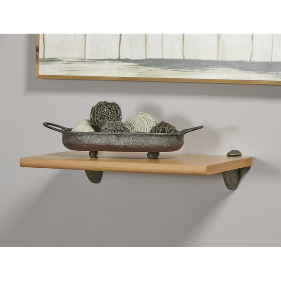 Wallscapes Gallery 12x16 Beech Shelf Kit with Pewter Pelican Brackets