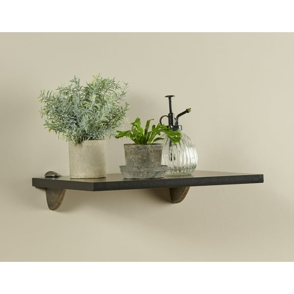 Wallscapes Gallery 12x16 Black Shelf Kit with Pewter Pelican Brackets