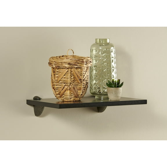 Wallscapes Gallery 12x16 Black Shelf Kit with Silver Pelican Brackets