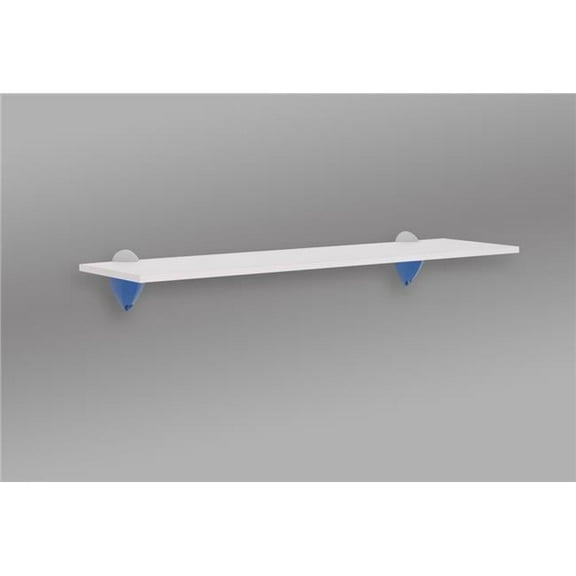 Wallscapes HSJKIT724BLSI 24 in. Jazzy Shelf, White, Blue & Silver
