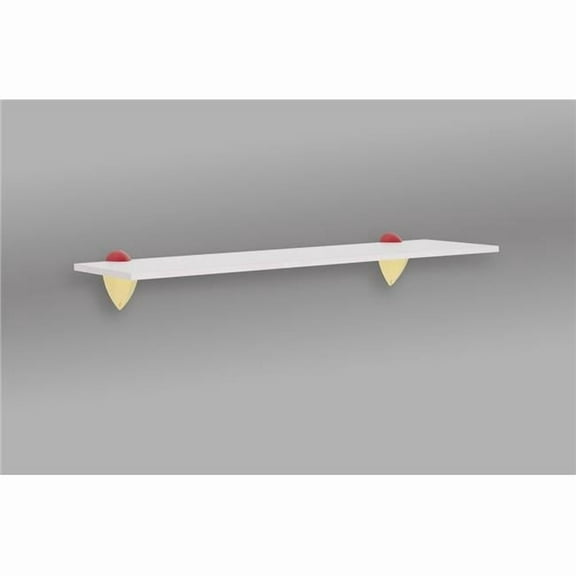 Wallscapes HSJKIT724YERD 24 in. Jazzy Shelf, Yellow, Red & White
