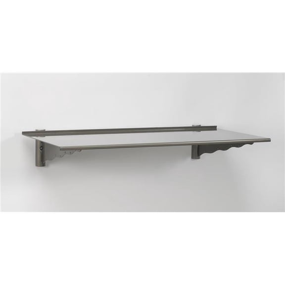 Wallscapes PZ6028CMWACL1 Puzzle Metal Clear 11x24 Shelf Kit w/ Clear Metal Wave Brackets