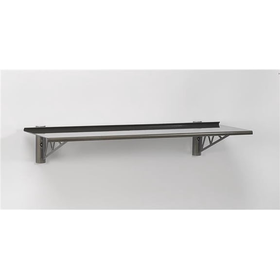Wallscapes PZ9018CMBRCL1 Puzzle Metal Clear 7x36 Shelf Kit w/ Clear Metal Bridge Brackets