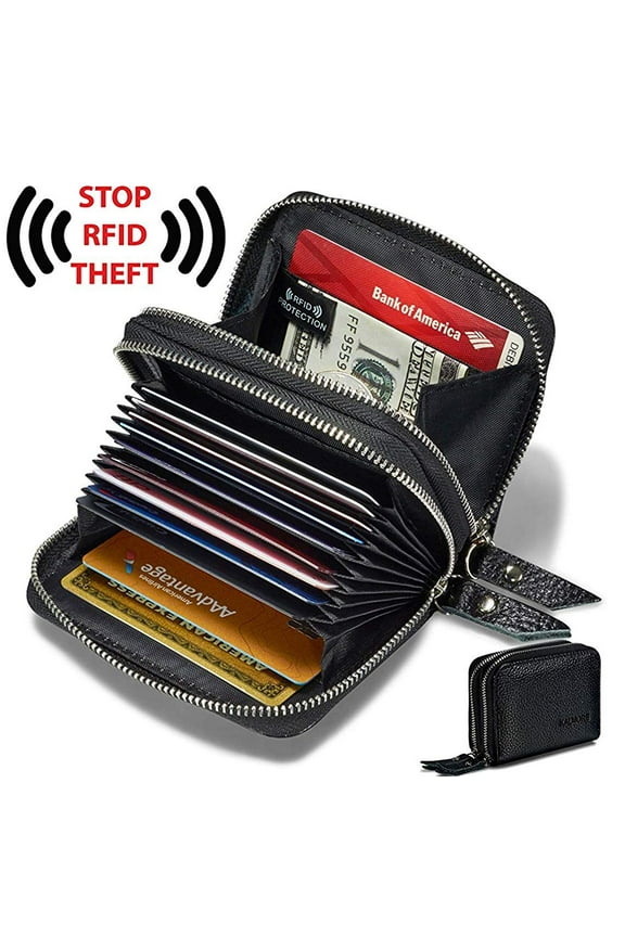 Walltes for women,genuine leather walltes, rfid wallets black