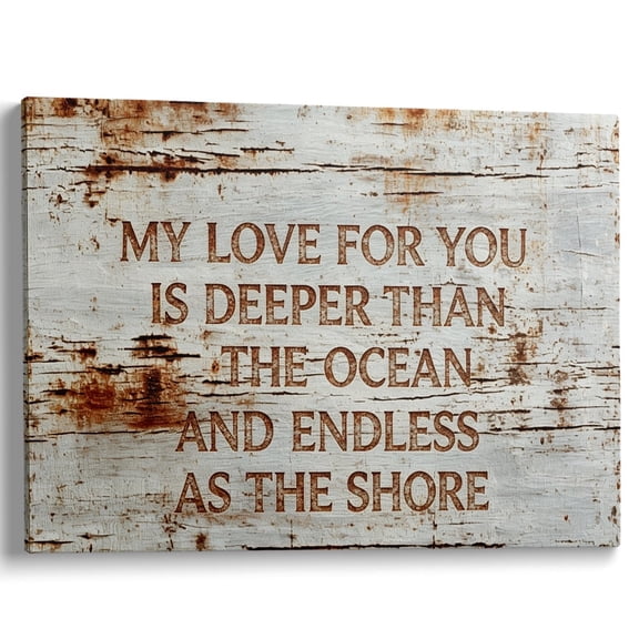 Wallume Store My Love For You Romantic Quote Rustic Wood Wall Art Bedroom 12x8 Inch