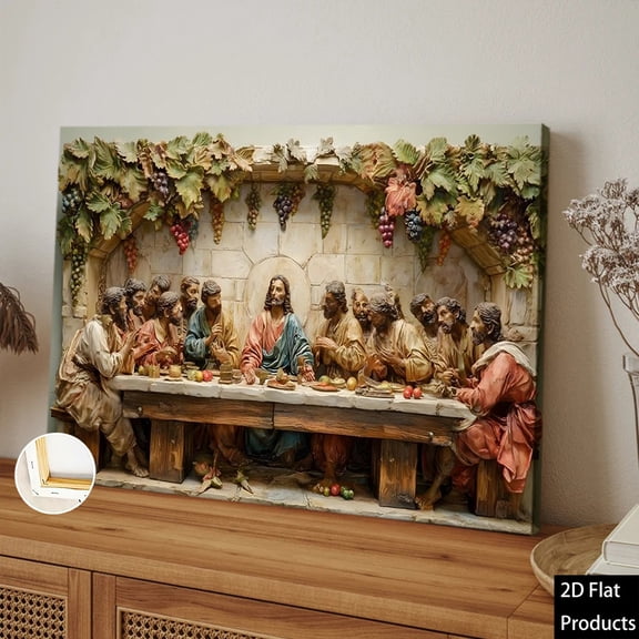 Wallume Store Relief The Last Supper Canvas Art - Classic Art Ambience Home Decor