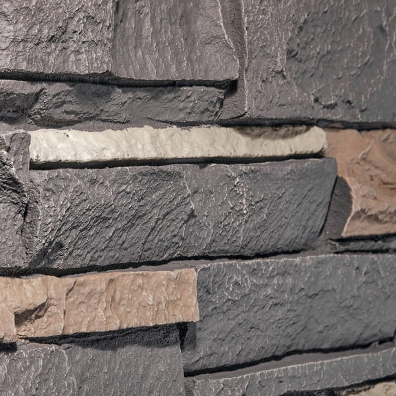 WallWell 3D Faux Stone Panel Sample, 12" x 9" Quality Verification Piece, 1.88" Deep Texture 1-Piece
