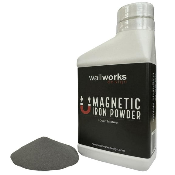 Wallworks Design Magnetic Iron Powder - Turn Ordinary Primer to Magnetic Primer, 1 Quart Mix