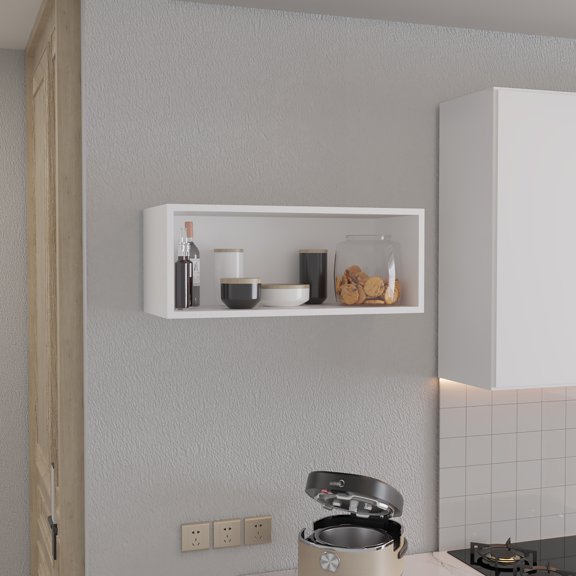 Wally 30" Wide x 12"H Open Wall Cabinet, Wall Shelf, Storage Cube Shelf for Bedroom, Office, Living Room, Garage