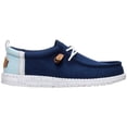 thumbnail image 1 of HEYDUDE Mens Wally Craft Linen Slip-On Loafers Navy Blazer/Multi, 11, 1 of 6