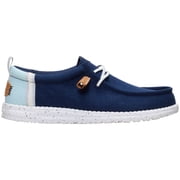 HEYDUDE Mens Wally Craft Linen , Navy Blazer/Multi, 10