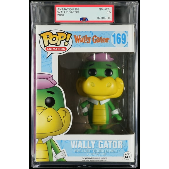 Wally Gator, PSA Graded 8.5 NM-MT+, Wally Gator Collectible Vinyl Figure #169, Fully Encapsulated Bundle with Compatible Funko Pop! PSA Hard Protector Case