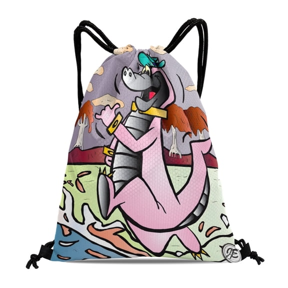 Wally Gator-theme Drawstring Backpack Sports Gym Bag Water Resistant String Bag Cinch Bag12X1630X40cm