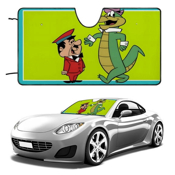 Wally Gator-theme Windshield Sun Shade Front Protector Folding Car Sun Visor Blocks Uv Rays Keeps Your Vehicle Cool52in*28in(130cm*70cm)