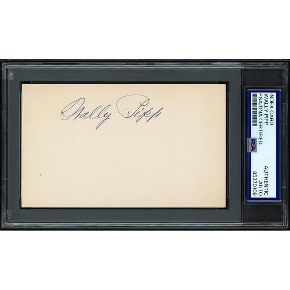 Wally Pipp Autographed 3x5 Index Card New York Yankees PSA/DNA #85370109