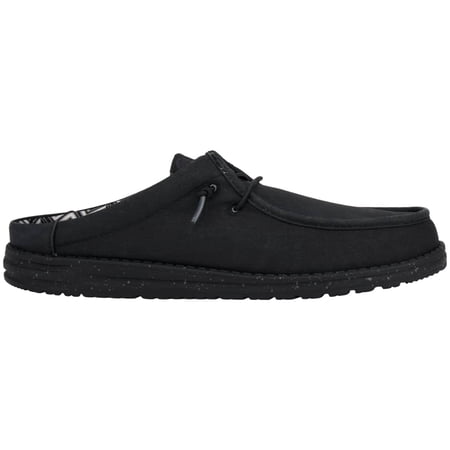 HEYDUDE Wally Slip Stretch Canvas , Black, 10