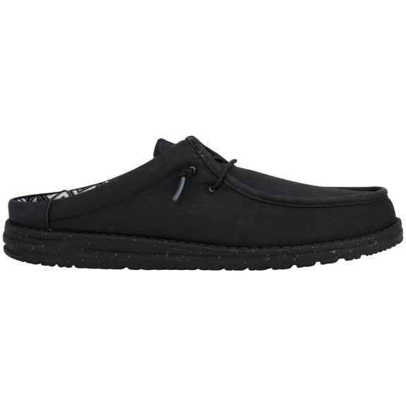 HEYDUDE Wally Slip Stretch Canvas , Black, 10