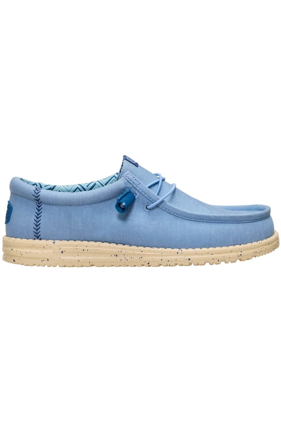 Men Wally Stretch Canvas , Faded Denim/Boulder Tan, 8