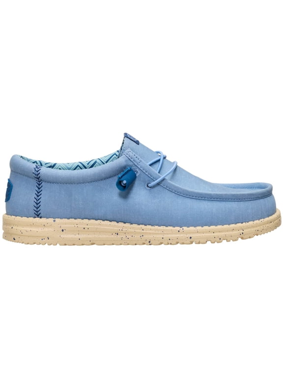 Men Wally Stretch Canvas , Faded Denim/Boulder Tan, 7