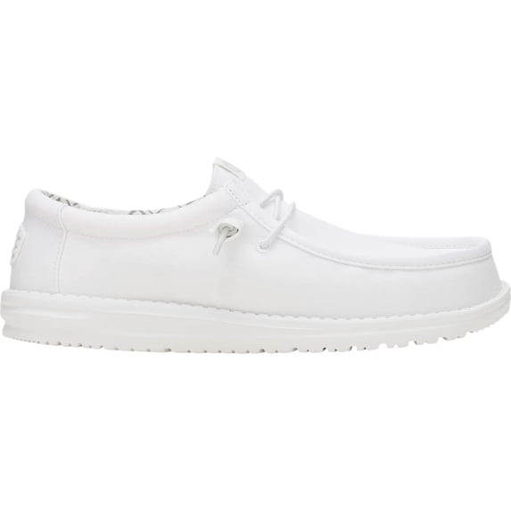 HEYDUDE Men Wally Stretch Canvas Wide , White, 15