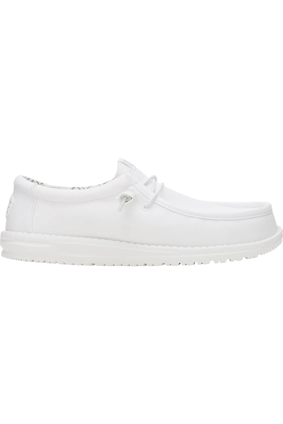 Men Wally Stretch Canvas Wide , White/White, Wide 12